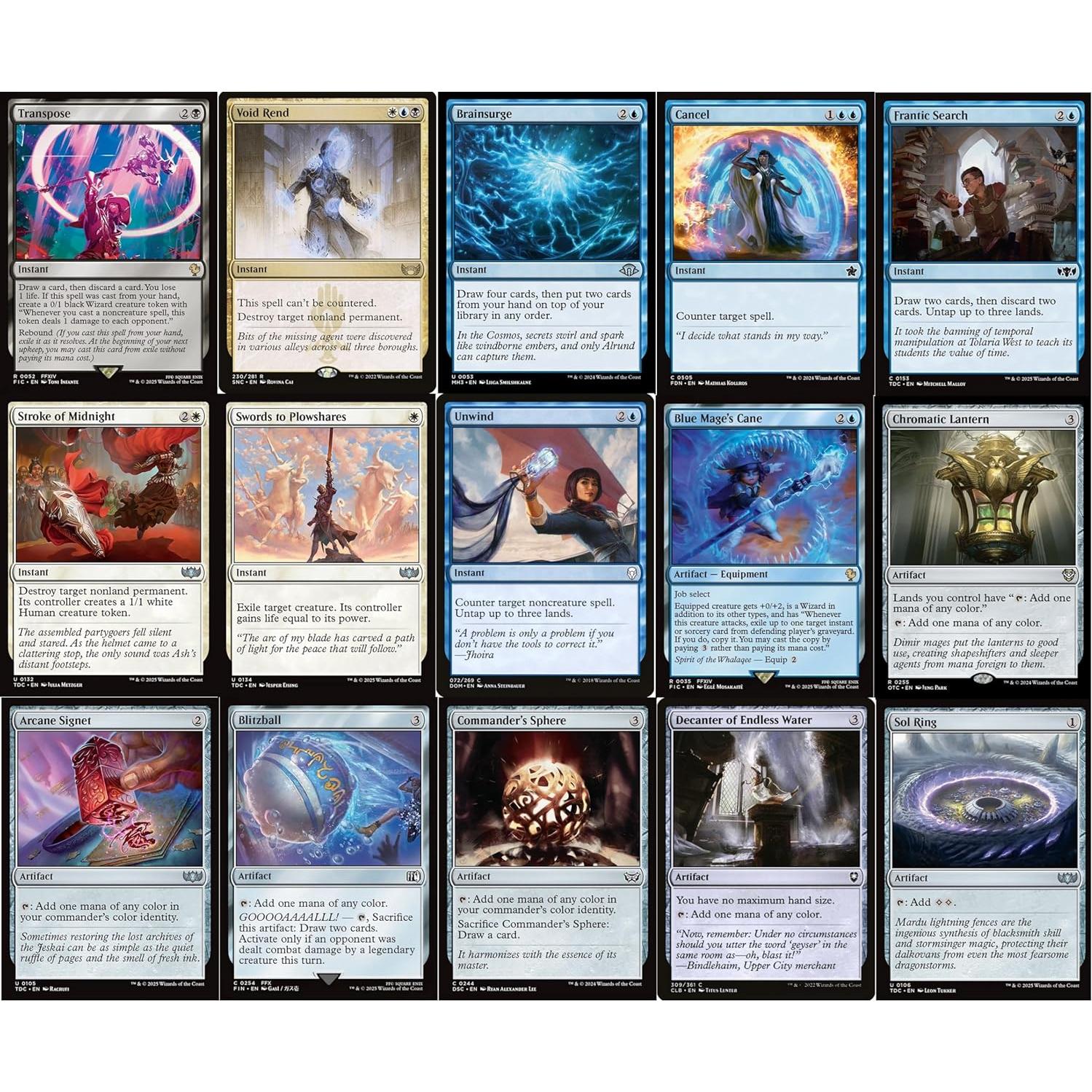 Deck Commander MTG Y'shtola Drain Esper 100 Cartas - Final Fantasy