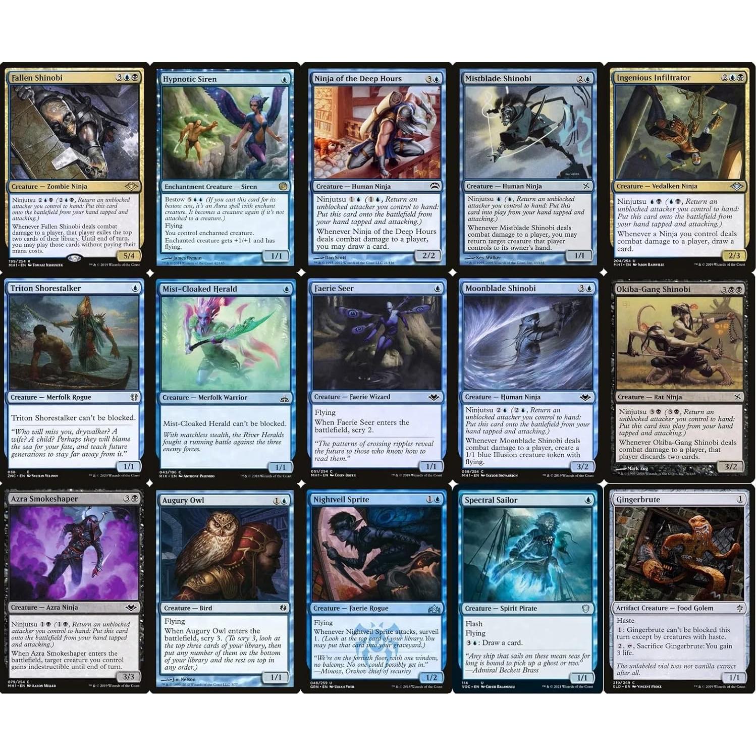 Baraja de Comandante Yuriko Dimir Azul Negro - 100 Cartas MTG