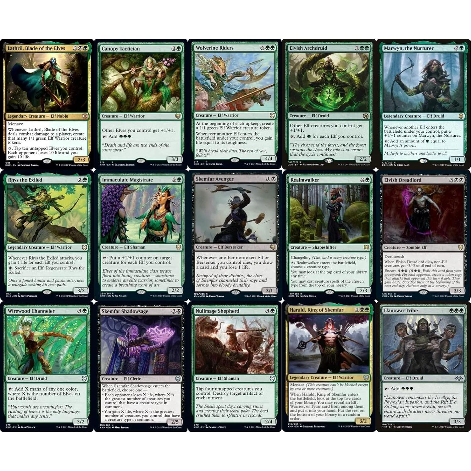 Deck Commander Elfos Golgari Lathril - 100 Cartas MTG