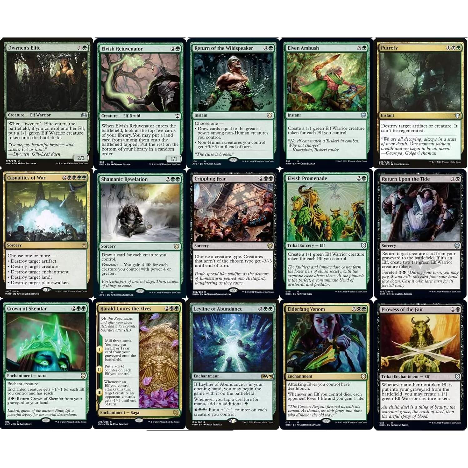 Deck Commander Elfos Golgari Lathril - 100 Cartas MTG