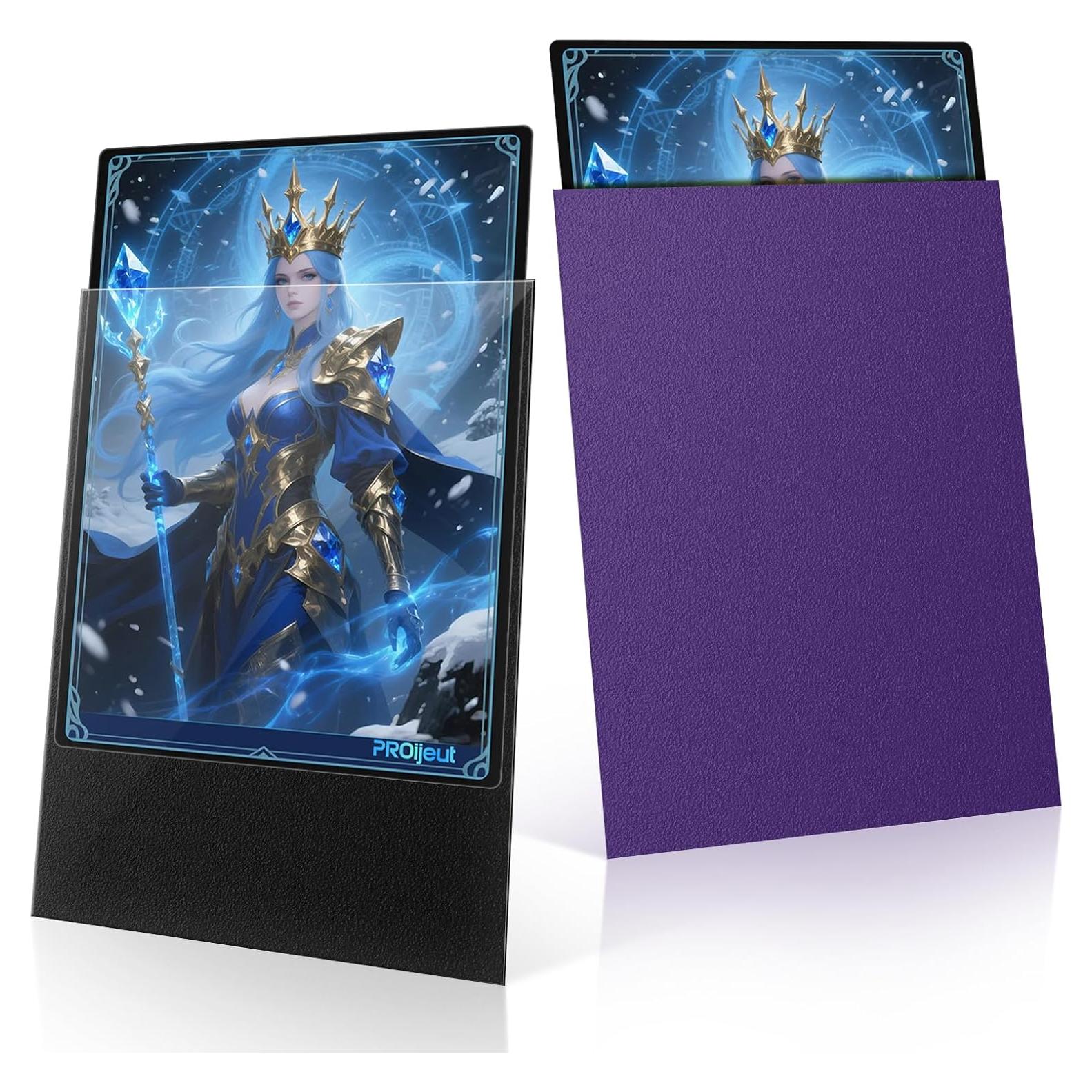 Fundas para Cartas Proijeut 200 Unidades 66x91mm Púrpura Mate