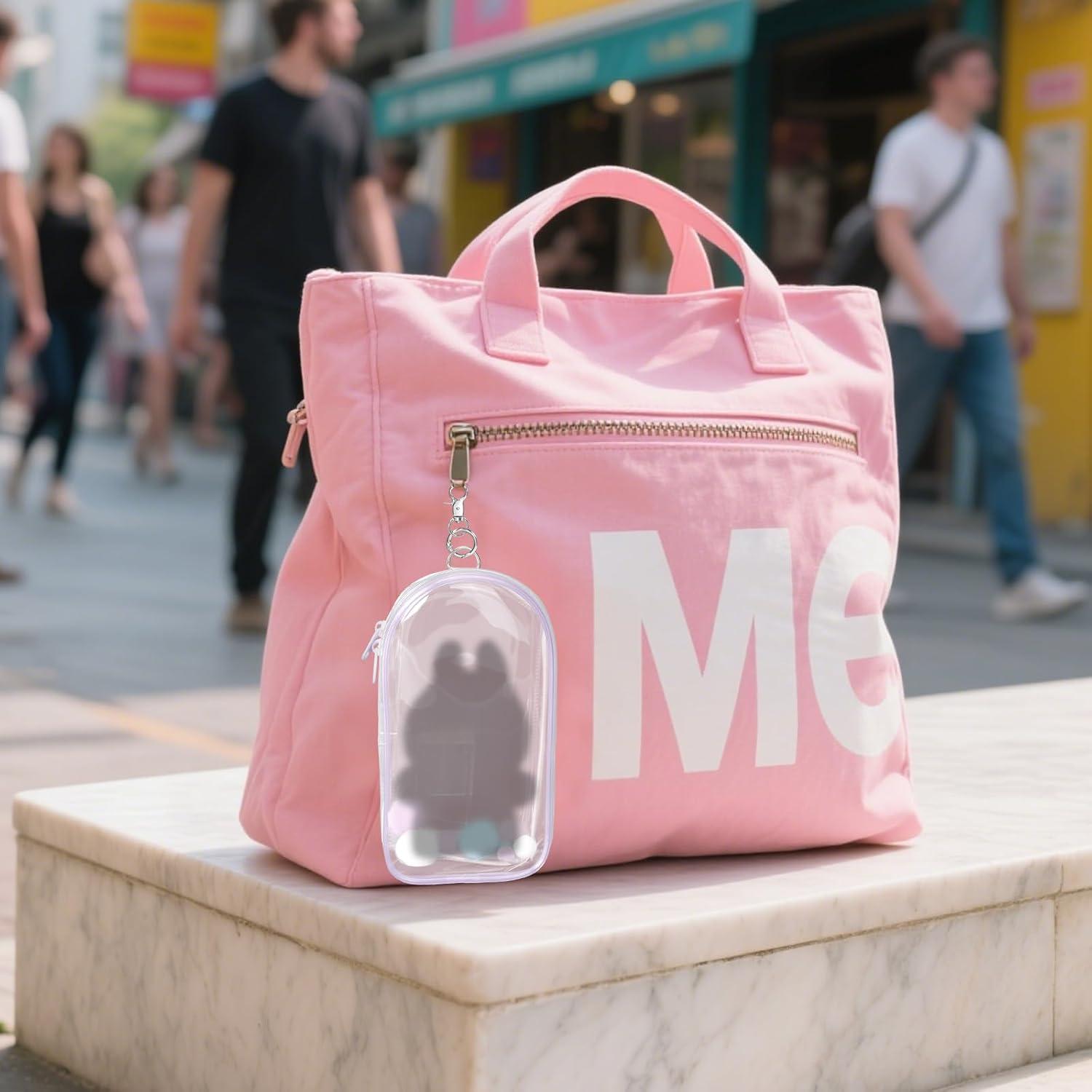 Bolsa de exhibición clara Tinoaly para muñecas Morado 19.5x10.5cm