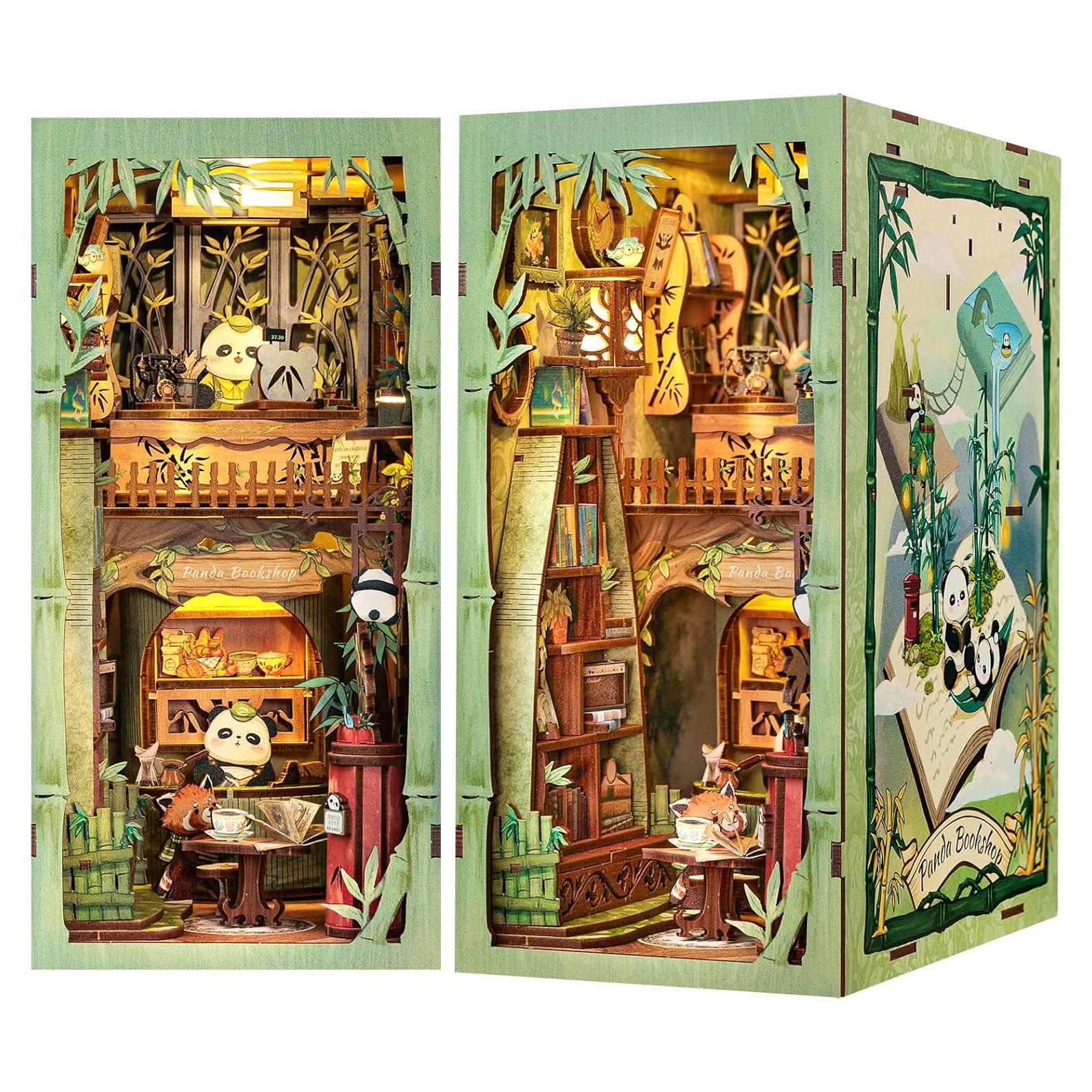 Kit de Rincón de Libros DIY Cutefun - Librería Panda 3D