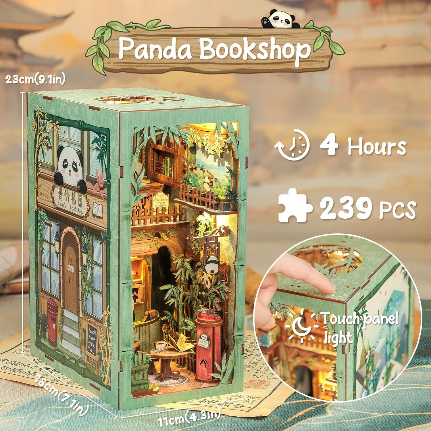 Kit de Rincón de Libros DIY Cutefun - Librería Panda 3D