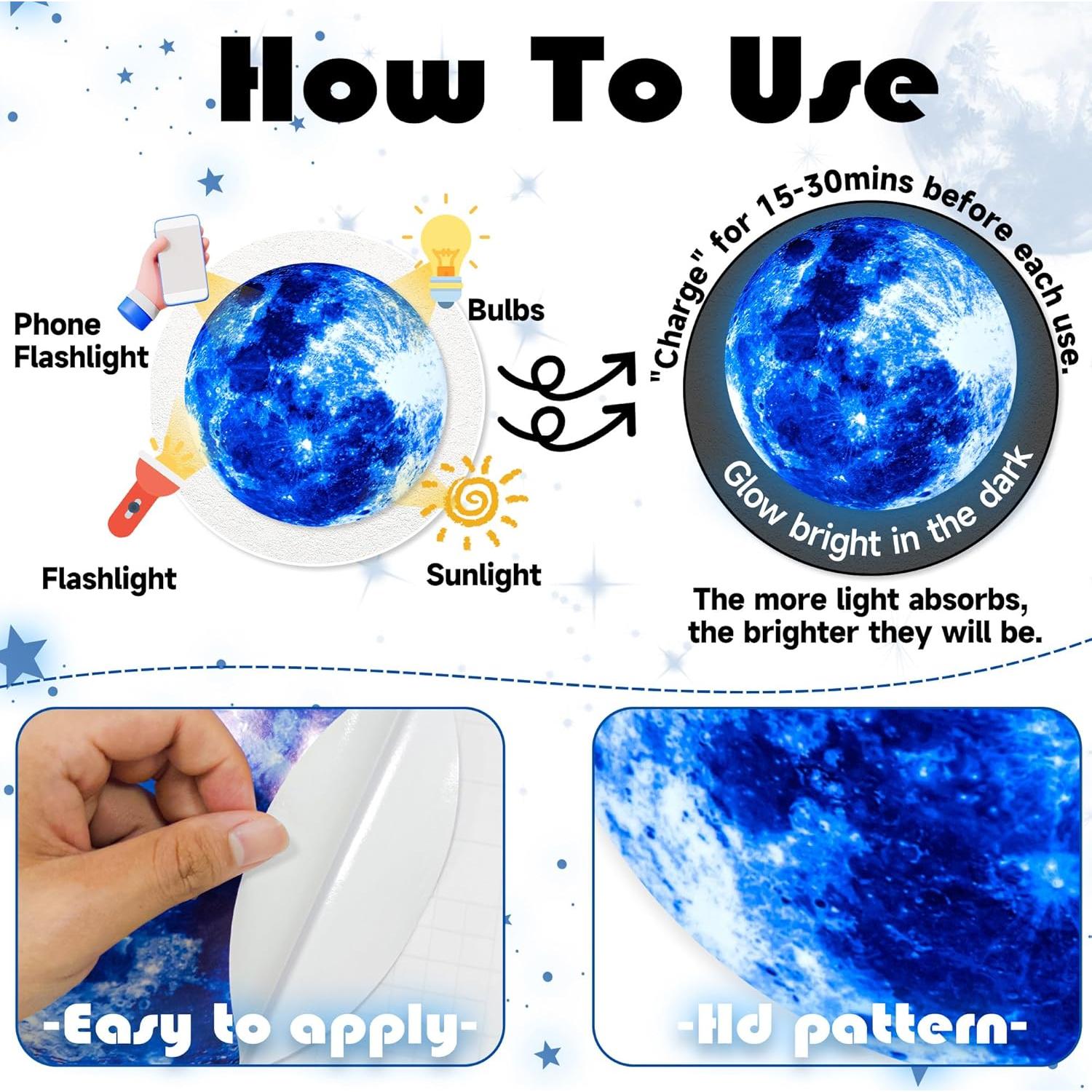 Pegatinas Brillantes en la Oscuridad Minmex - 179 Pcs