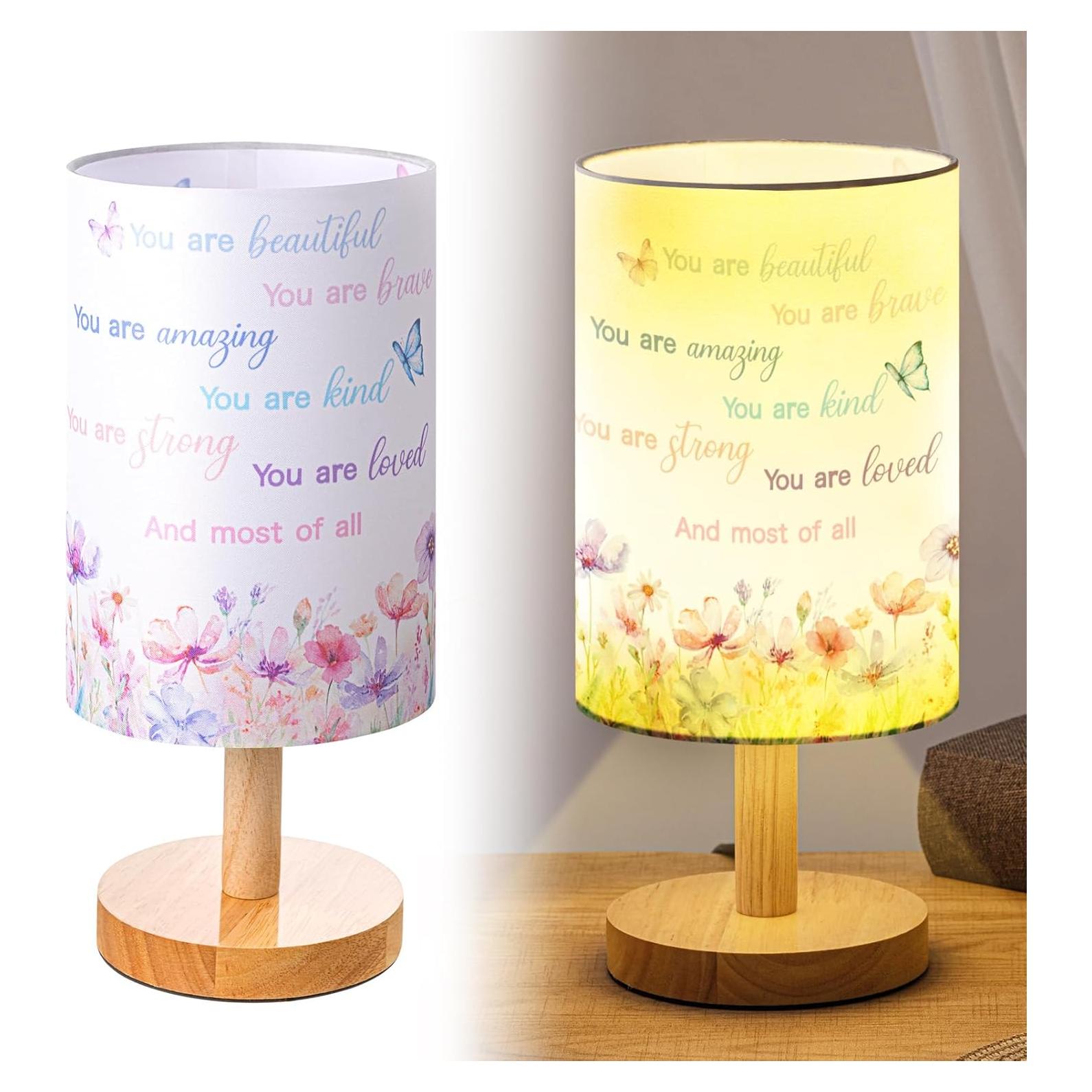 Lámpara de Mesa Inspiracional Tujoe 21x15 cm Morada