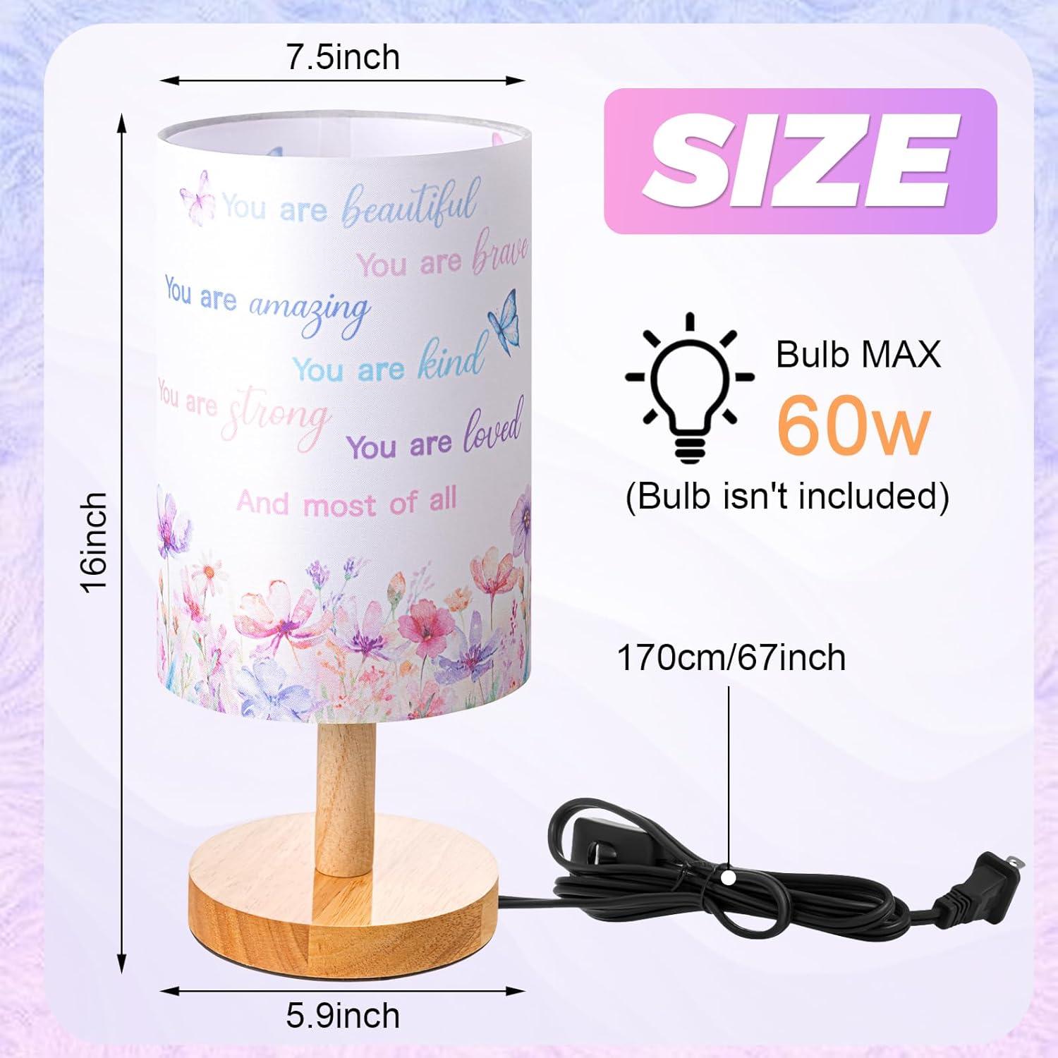 Lámpara de Mesa Inspiracional Tujoe 21x15 cm Morada