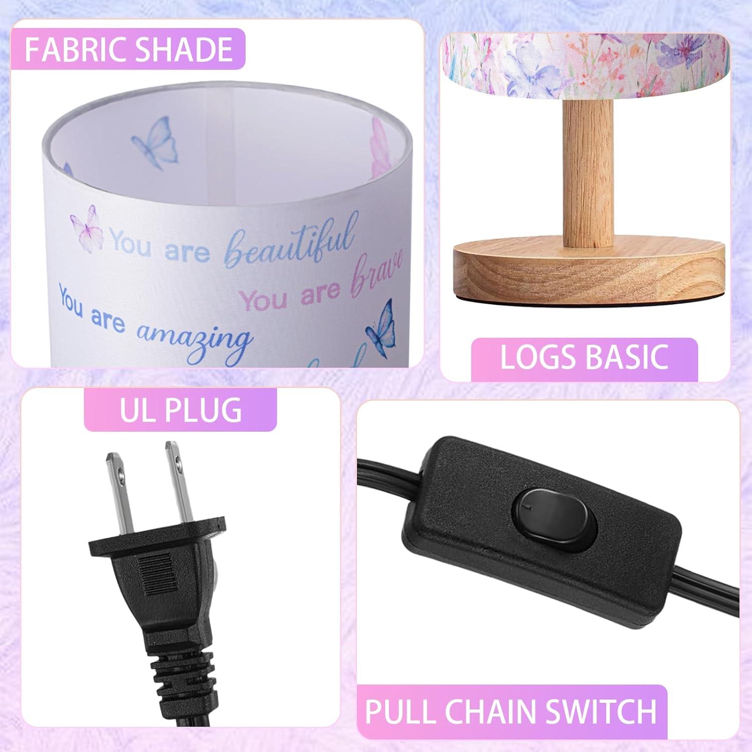 Lámpara de Mesa Inspiracional Tujoe 21x15 cm Morada