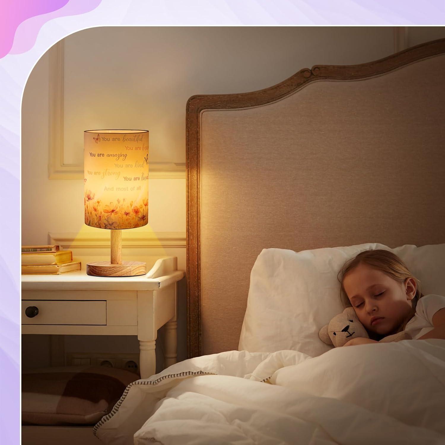 Lámpara de Mesa Inspiracional Tujoe 21x15 cm Morada