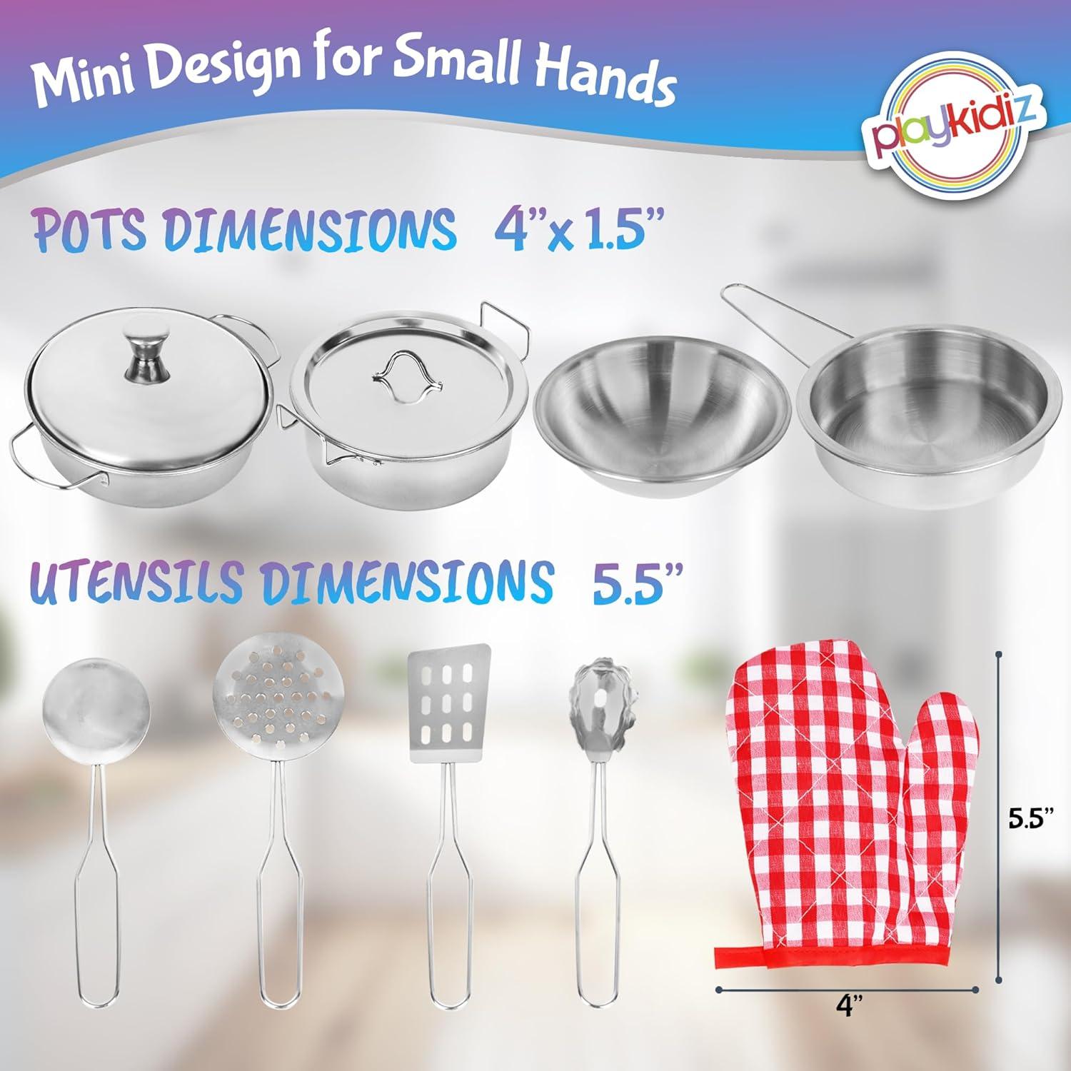 Juego de Ollas y Utensilios de Cocina Playkidz 9 Piezas