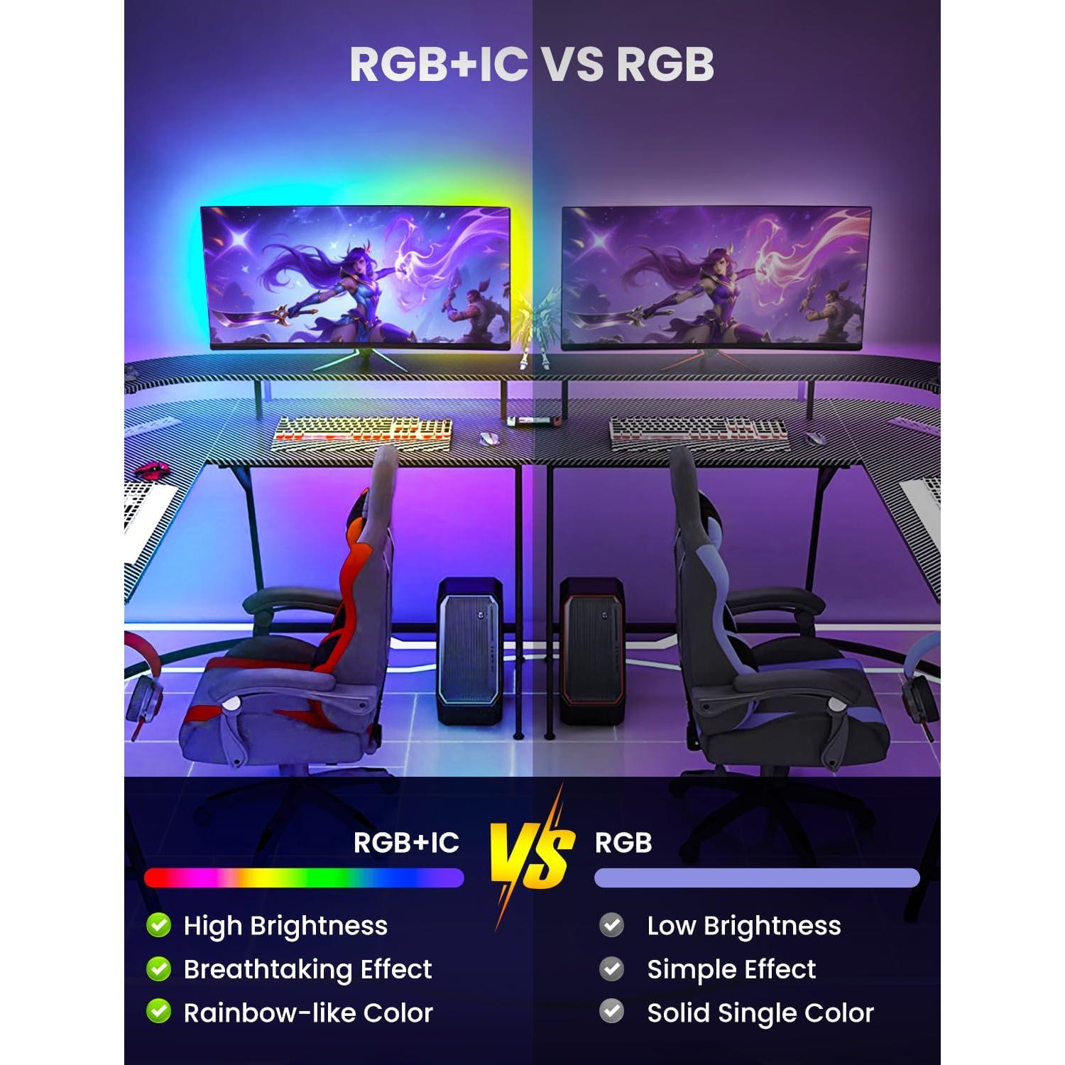 Tira LED RGB+IC 31.7m YULINKCO, Control APP Bluetooth, 44 Modos