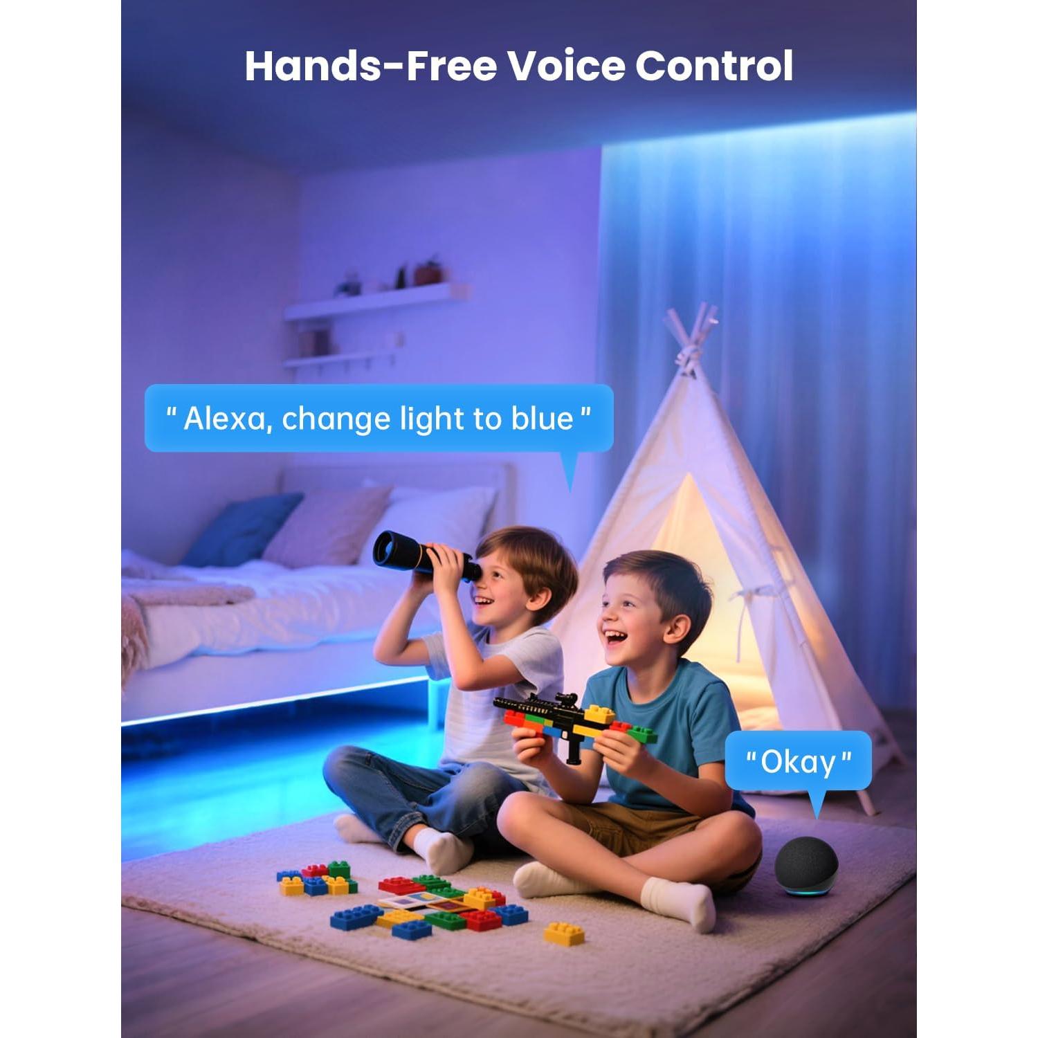 Tira LED RGB+IC 31.7m YULINKCO, Control APP Bluetooth, 44 Modos