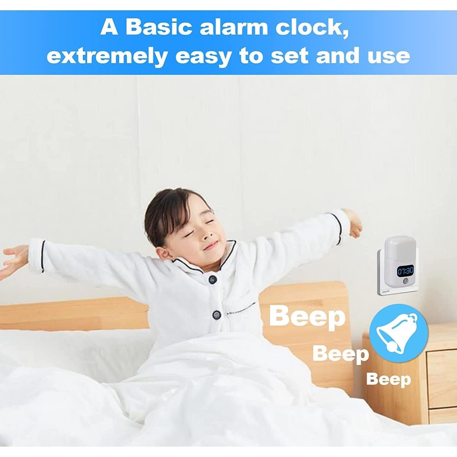 Luz Nocturna LED AMZStone con Sensor y Reloj 4000K