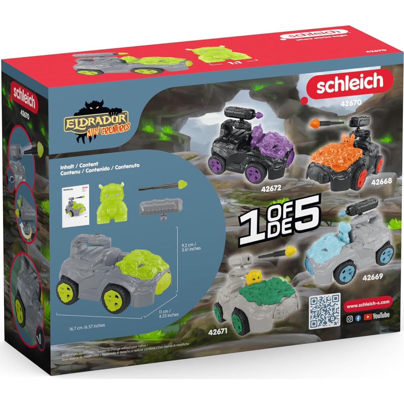 Schleich Eldrador Criaturas - Vehículo de Piedra con Mini Criatura