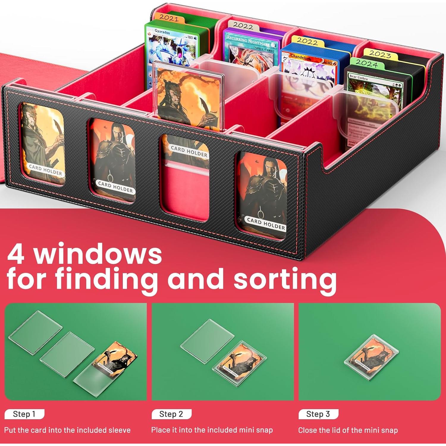 Caja de Almacenamiento de Tarjetas Flooyes 3200+ con 4 Soportes