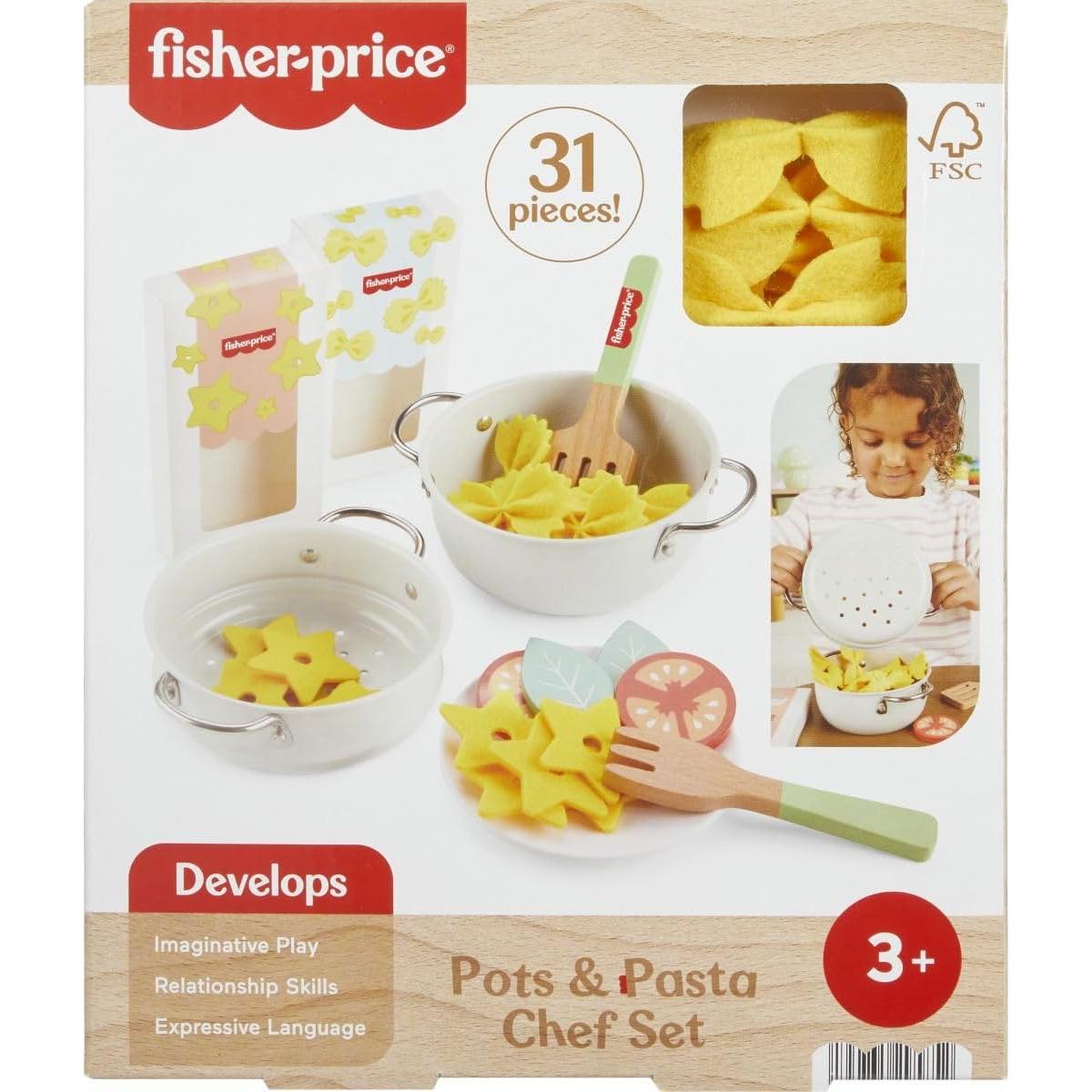 Juego de Cocina de Madera Fisher-Price Chef de Pasta 31 Piezas