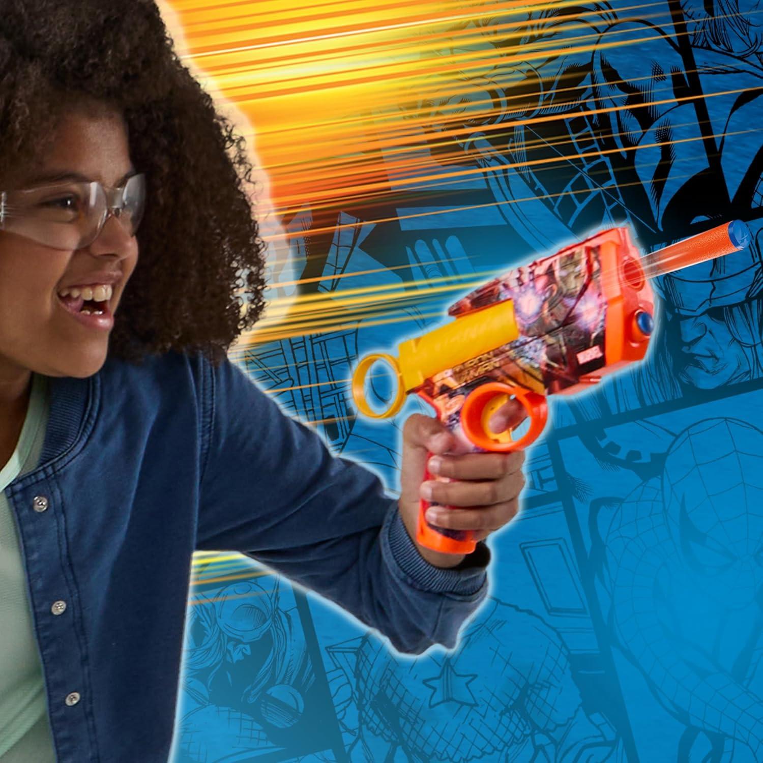 Blaster Nerf Marvel Iron Man con 4 Dardos N1 - Juguete 8+