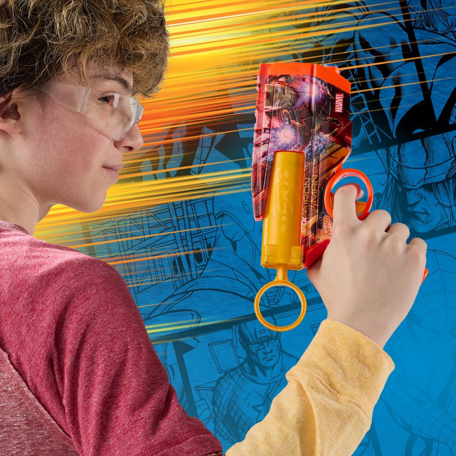 Blaster Nerf Marvel Iron Man con 4 Dardos N1 - Juguete 8+