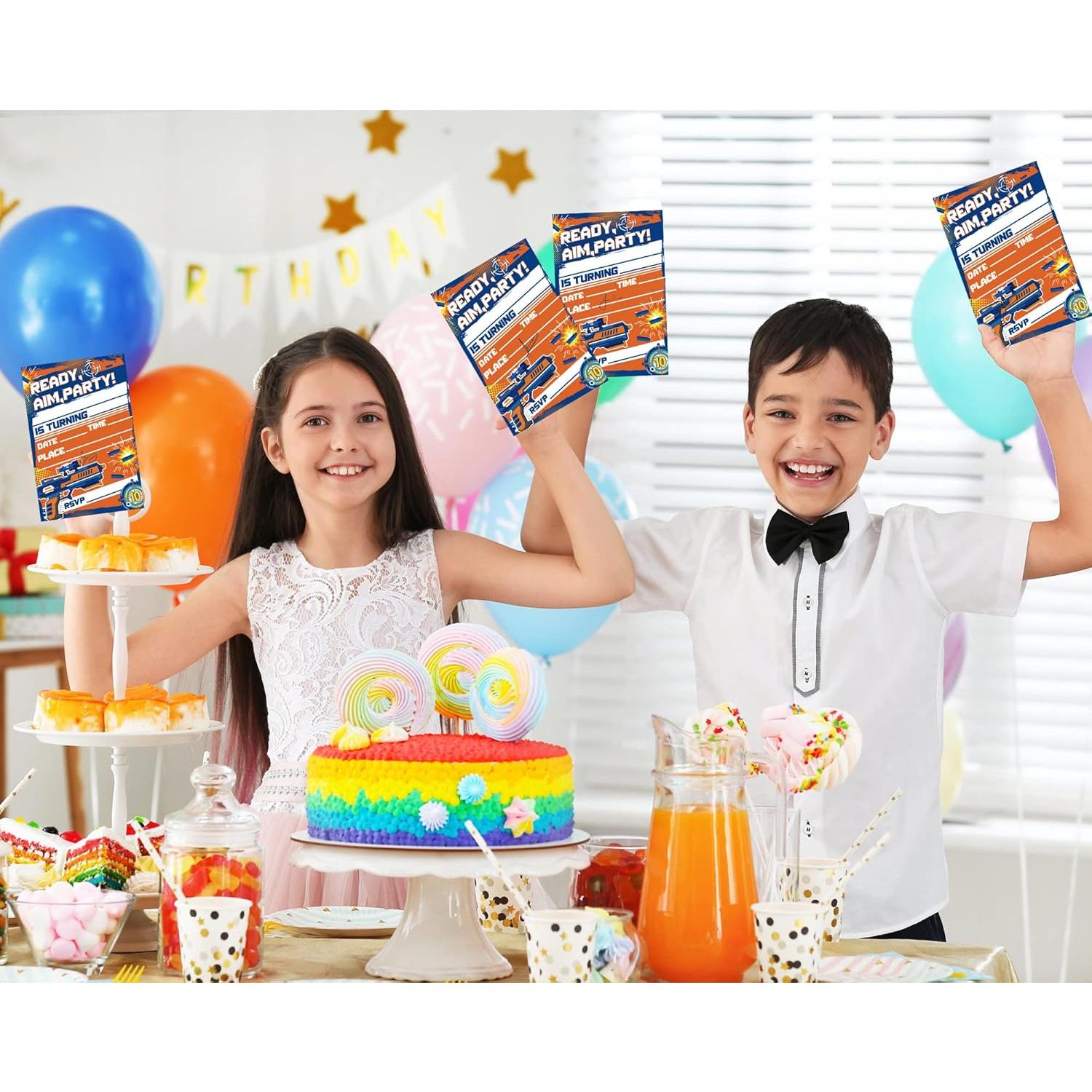 Invitaciones de Guerra de Dardos MSNOR - 30 Paquetes con Sobres