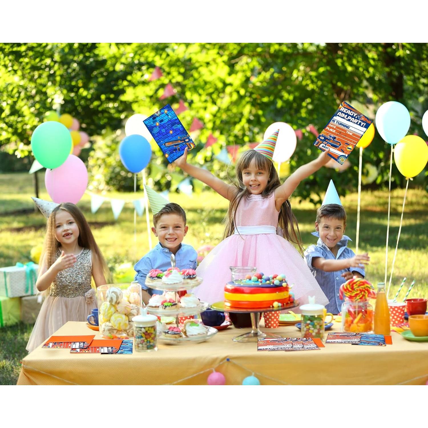 Invitaciones de Guerra de Dardos MSNOR - 30 Paquetes con Sobres