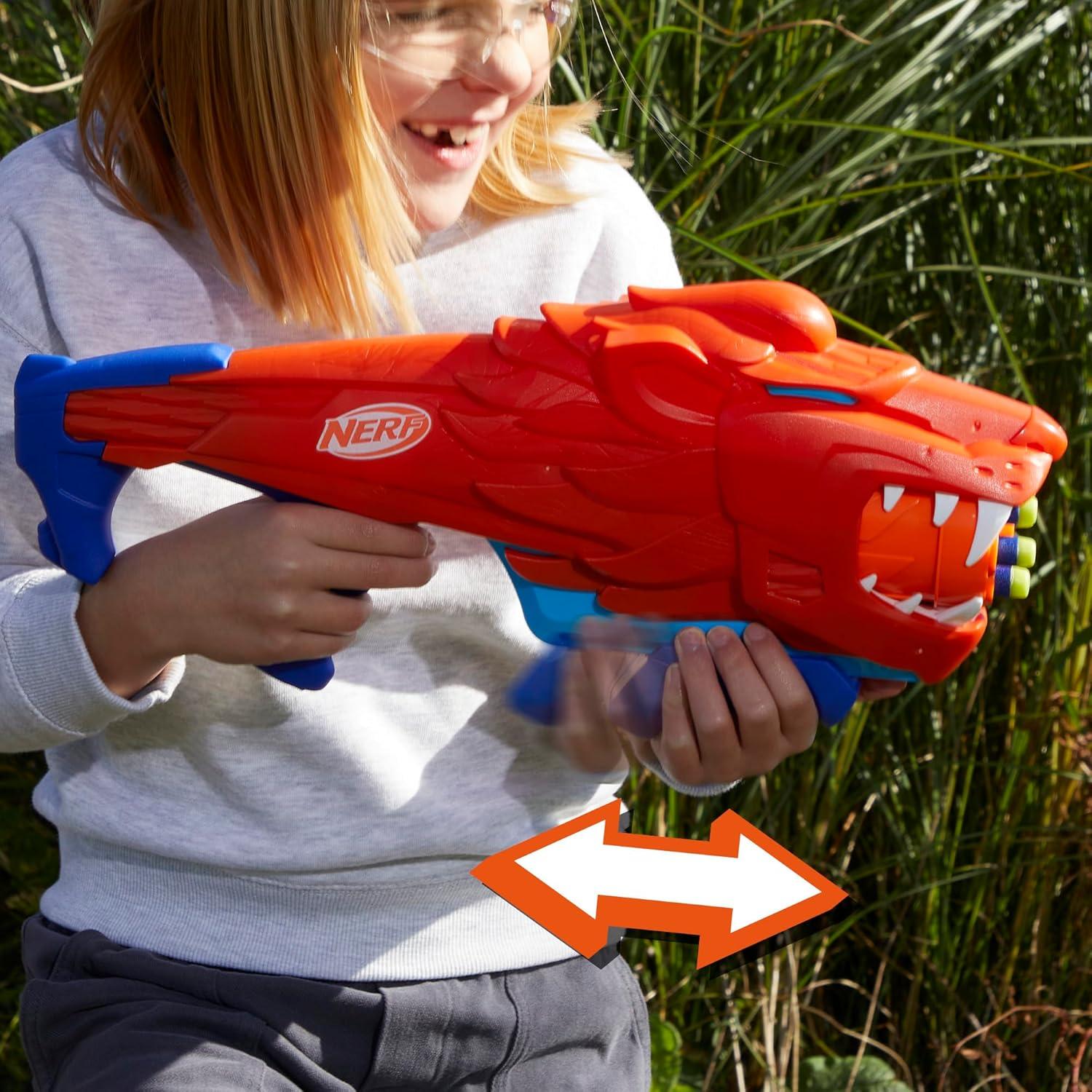 Blaster Nerf Wild Lionfury con 16 Dardos Elite para Niños