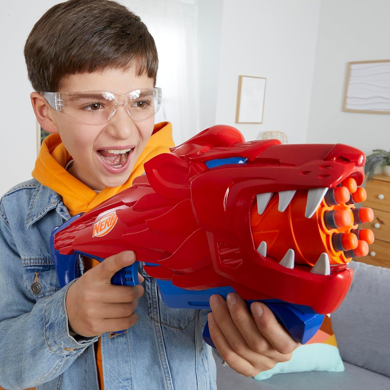 Blaster Nerf Wild Lionfury con 16 Dardos Elite para Niños