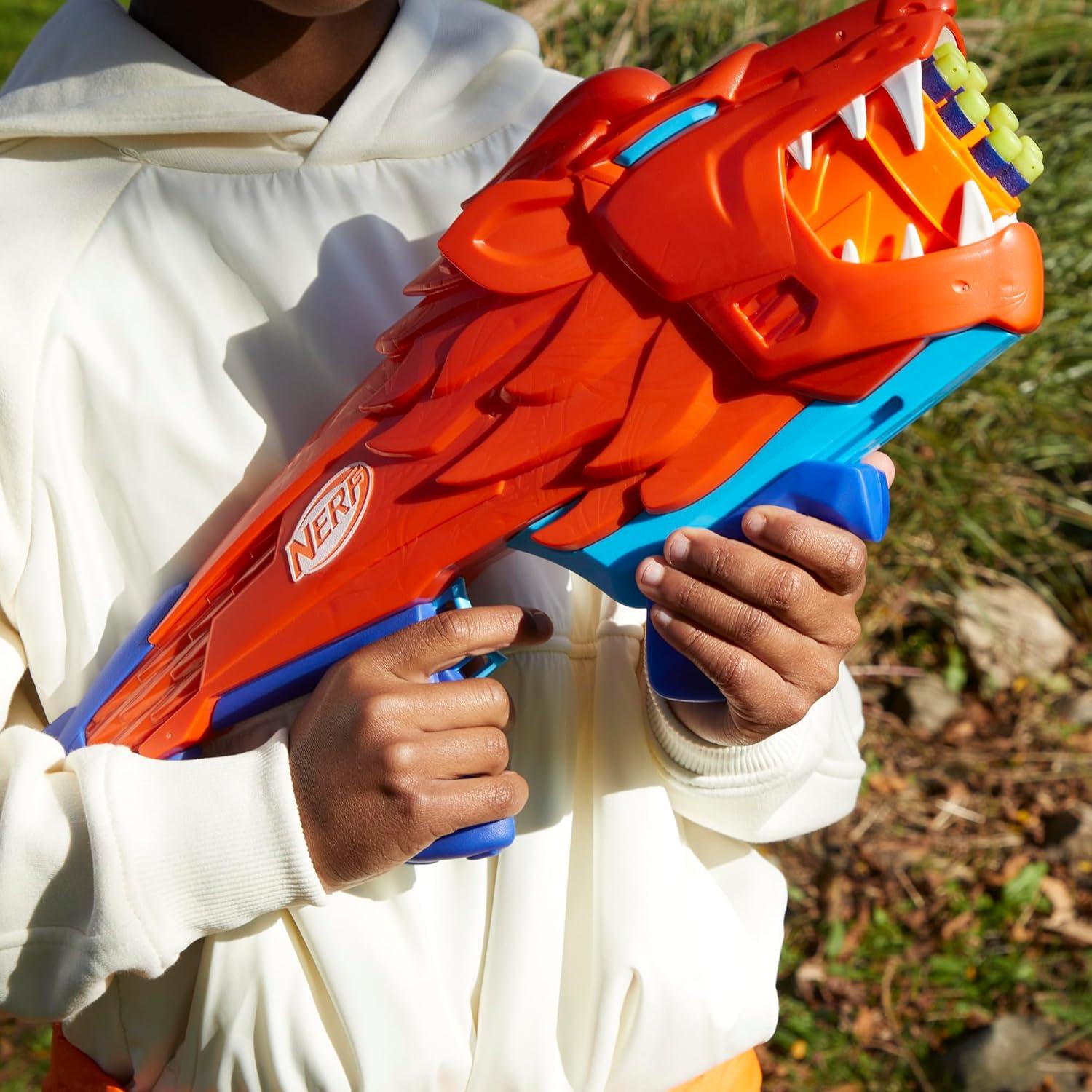 Blaster Nerf Wild Lionfury con 16 Dardos Elite para Niños