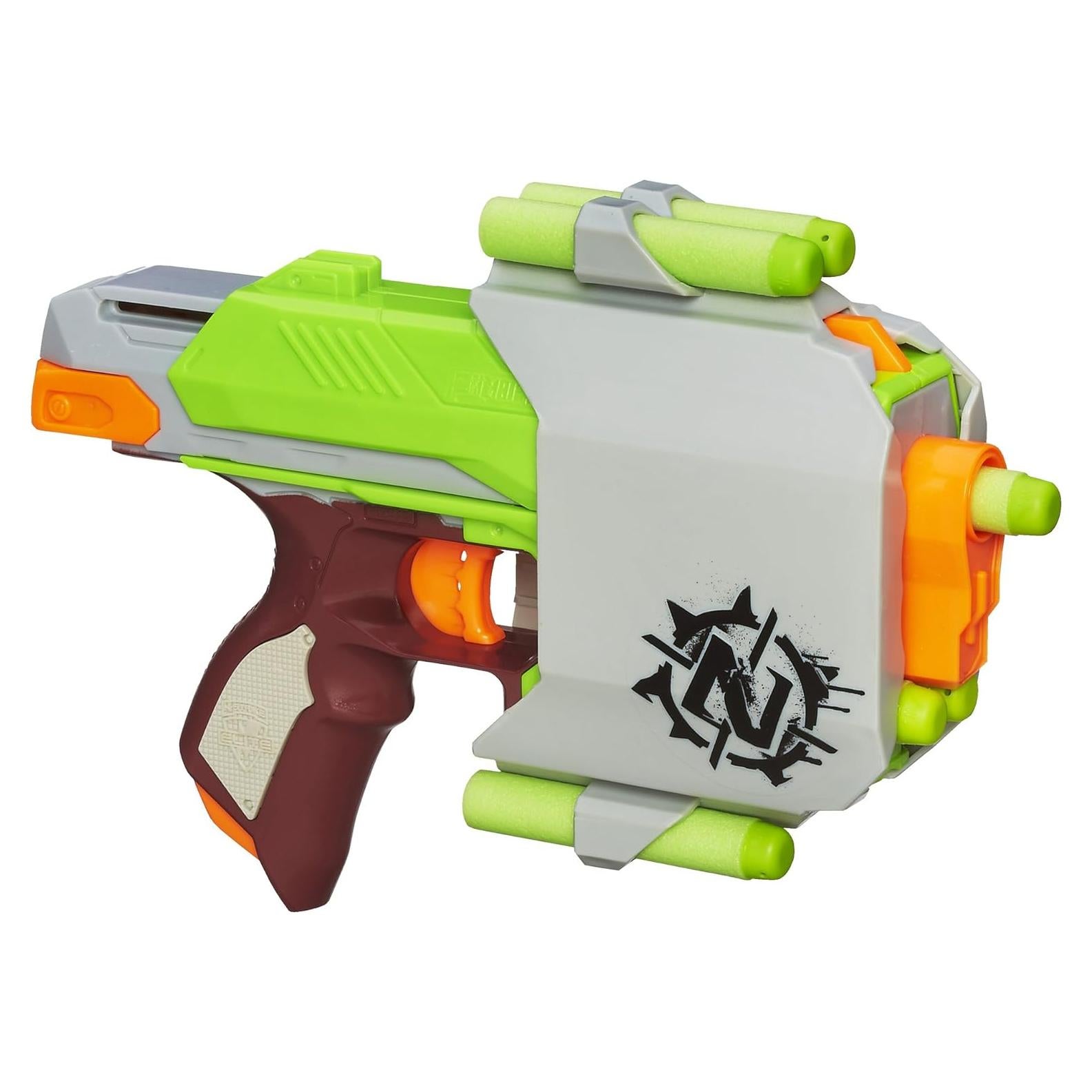 Blaster Nerf Zombie Strike Sidestrike con Funda y 4 Dardos