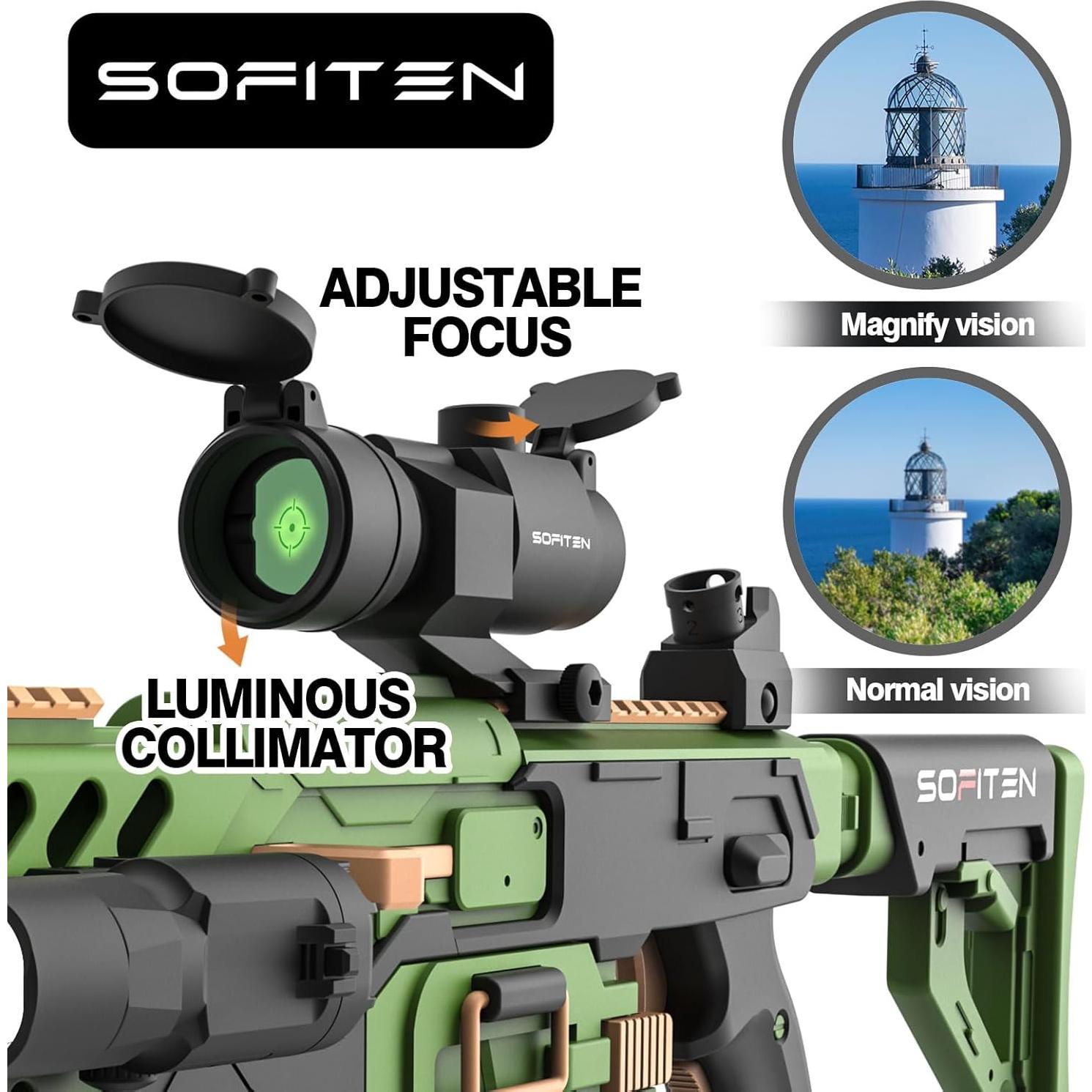 Rifle de francotirador de juguete SOFITEN Viktor-Y con accesorios