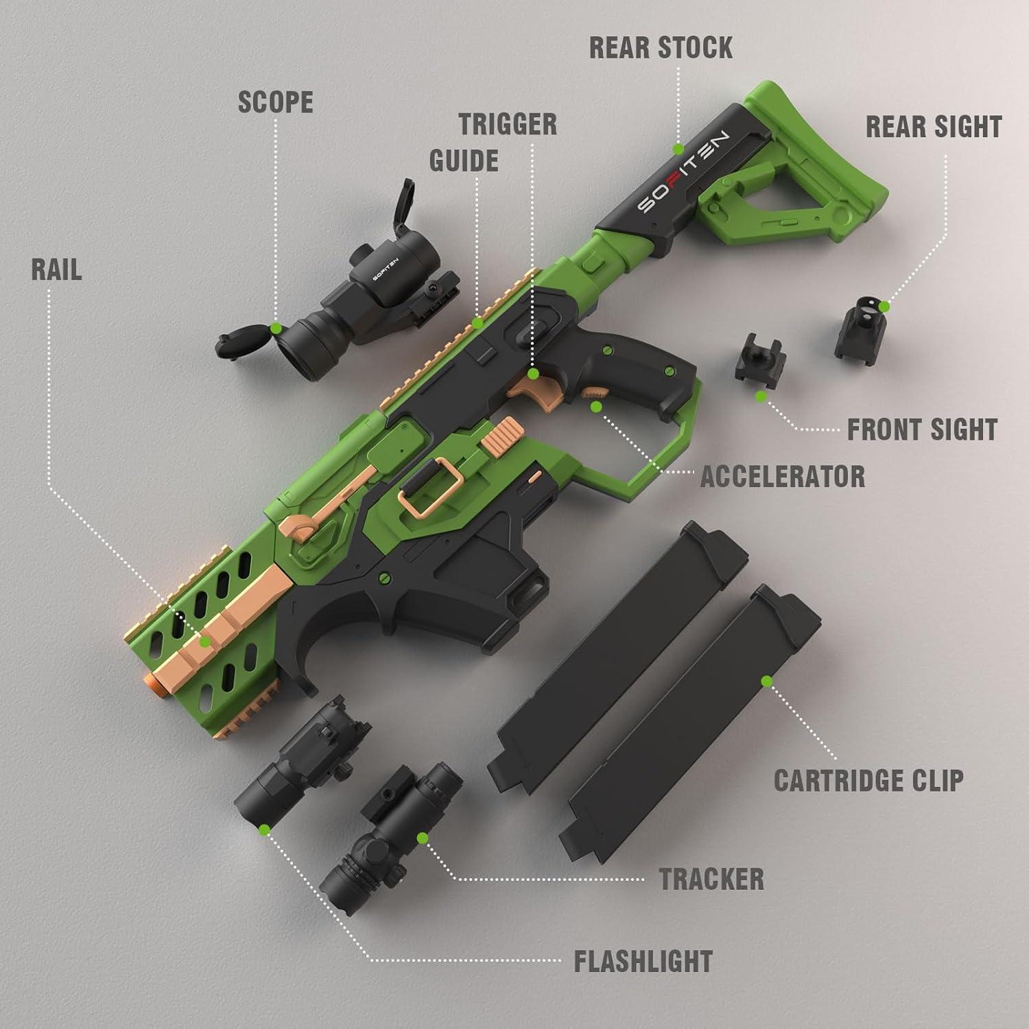 Rifle de francotirador de juguete SOFITEN Viktor-Y con accesorios