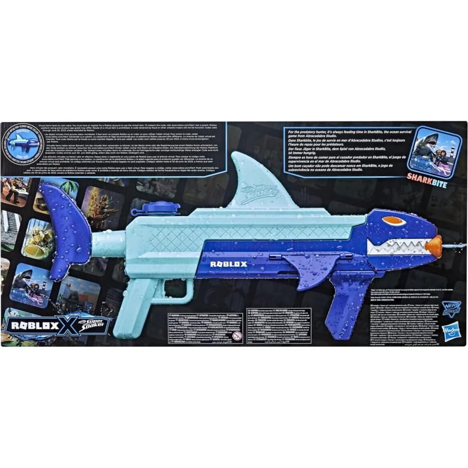 Blaster de Agua Nerf Super Soaker Roblox Sharkbite SHRK 500