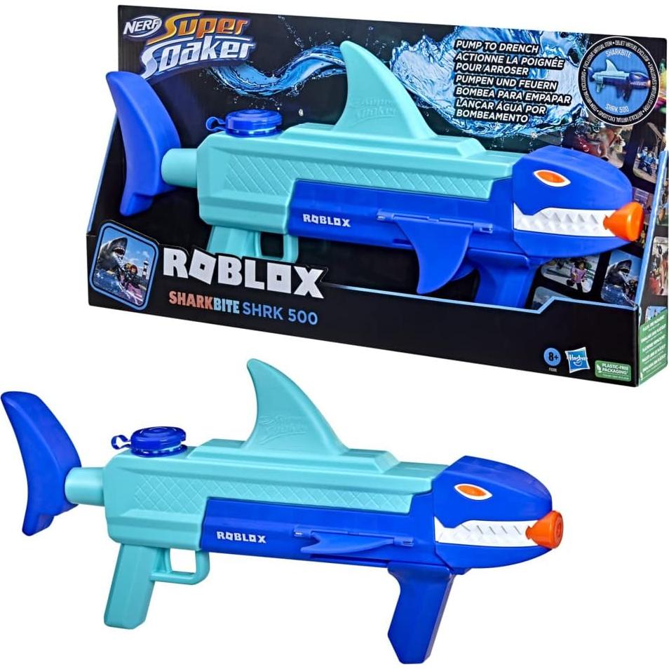 Blaster de Agua Nerf Super Soaker Roblox Sharkbite SHRK 500