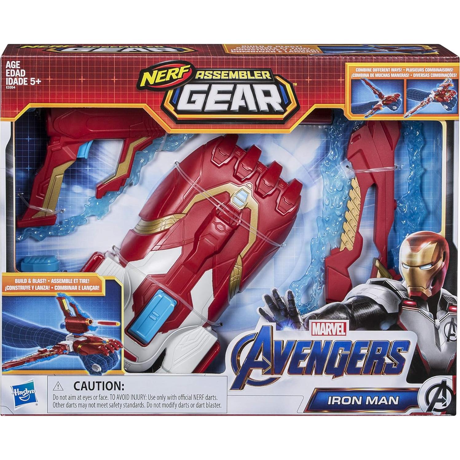 Equipo de Ensamblaje Nerf Iron Man Marvel - Más de 100 Combinaciones