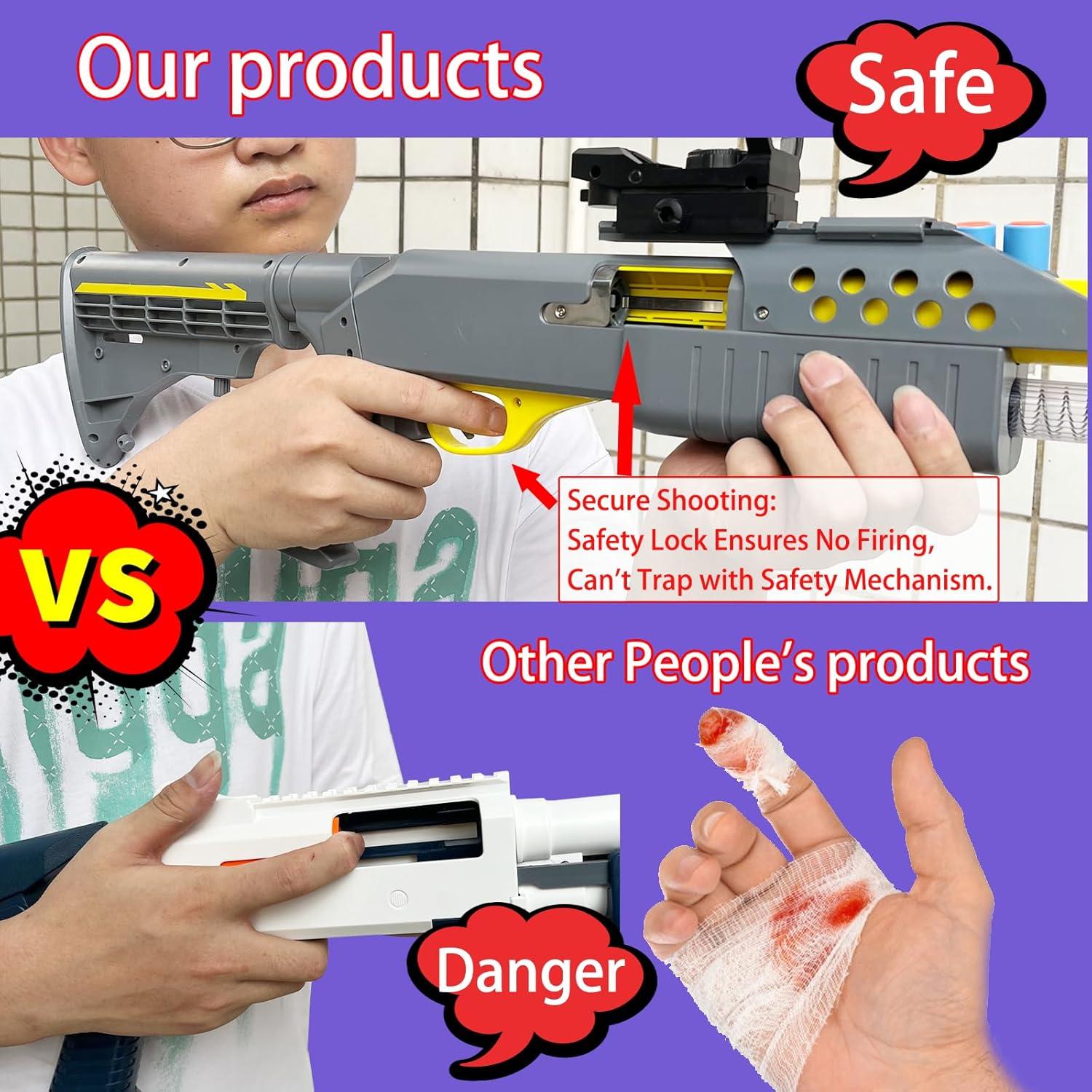 Pistola de Juguete AGM MASTECH 71 cm con 40 Dardos Blandos