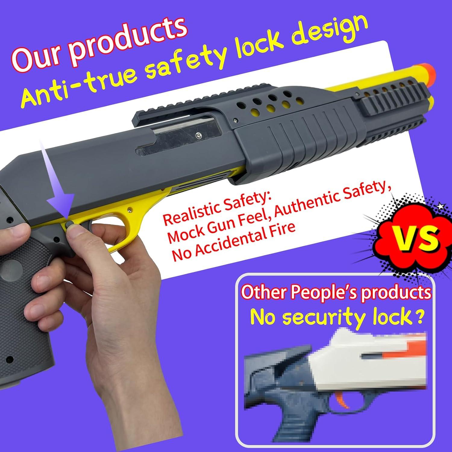 Pistola de Juguete AGM MASTECH 71 cm con 40 Dardos Blandos