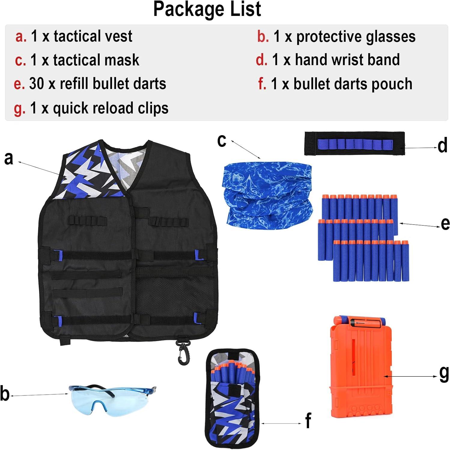 Kit Chaleco Táctico Nerf LUUFAN con Dardos y Accesorios