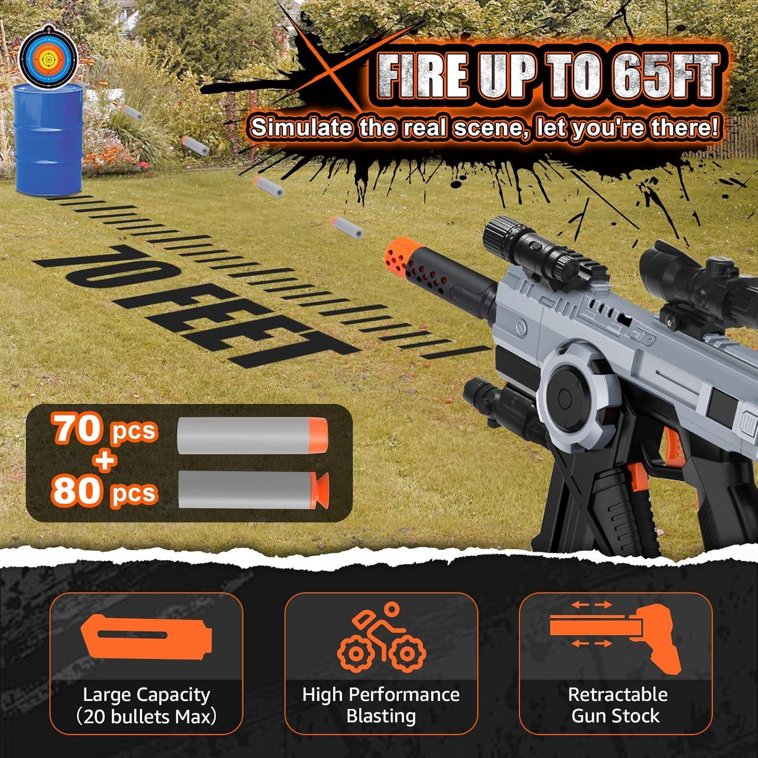 Pistola de Juguete Automática JakMean 21101 con Chaleco Táctico