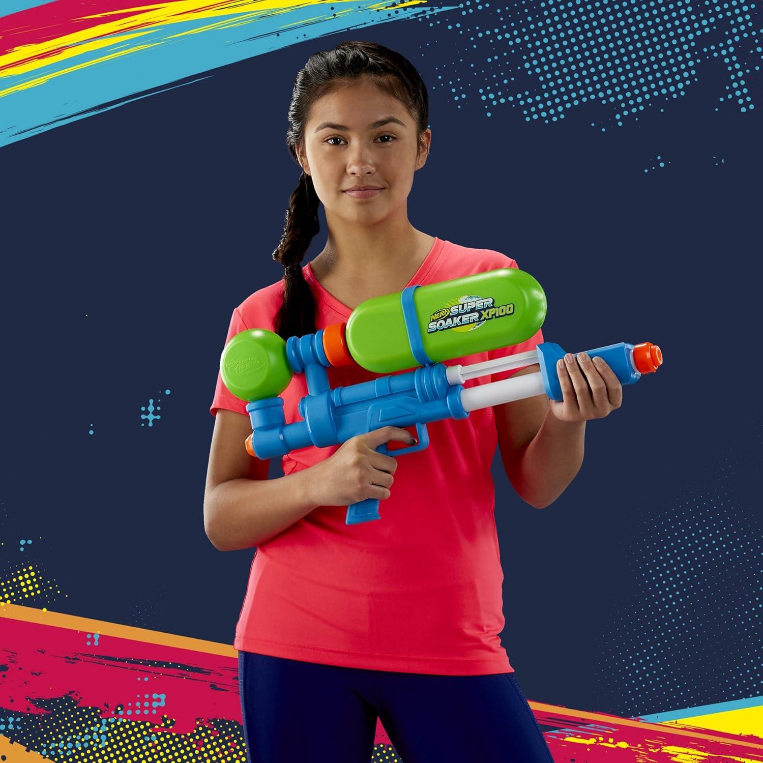 Lanzador de Agua Nerf Super Soaker XP100 - 1.26L - Retro