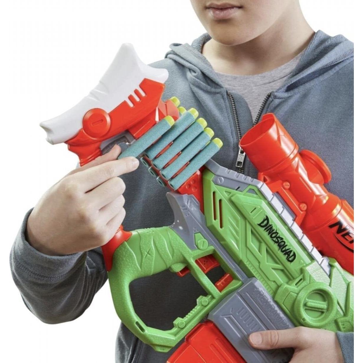 Blaster Nerf DinoSquad Rex-Rampage Motorizado 20 Dardos