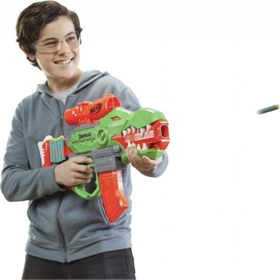 Blaster Nerf DinoSquad Rex-Rampage Motorizado 20 Dardos