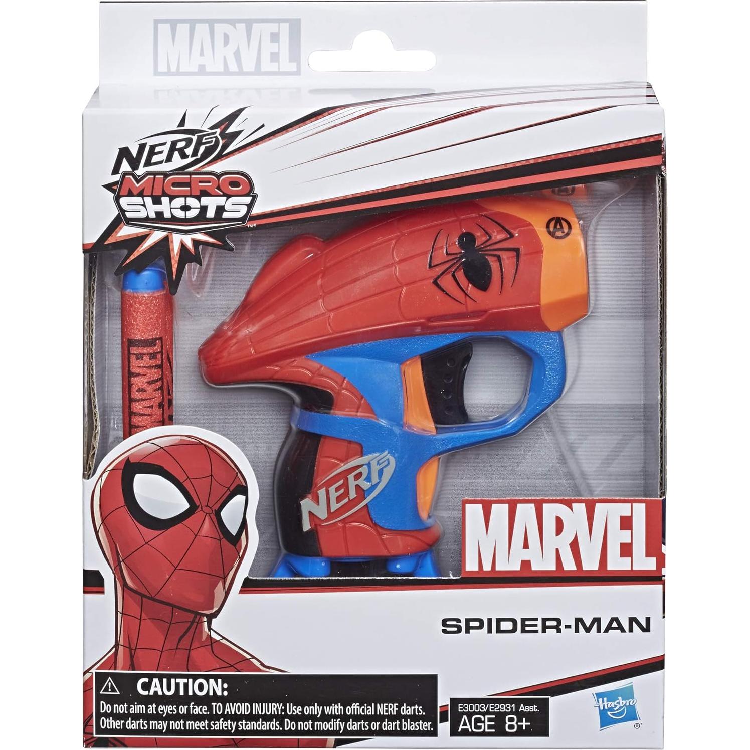 Blaster Nerf MicroShots Marvel Spider-Man con 2 dardos