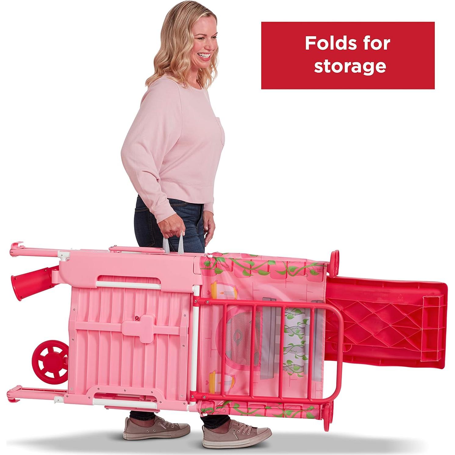 Castillo de Princesa Plegable Radio Flyer con Tobogán 147.6x62.7cm