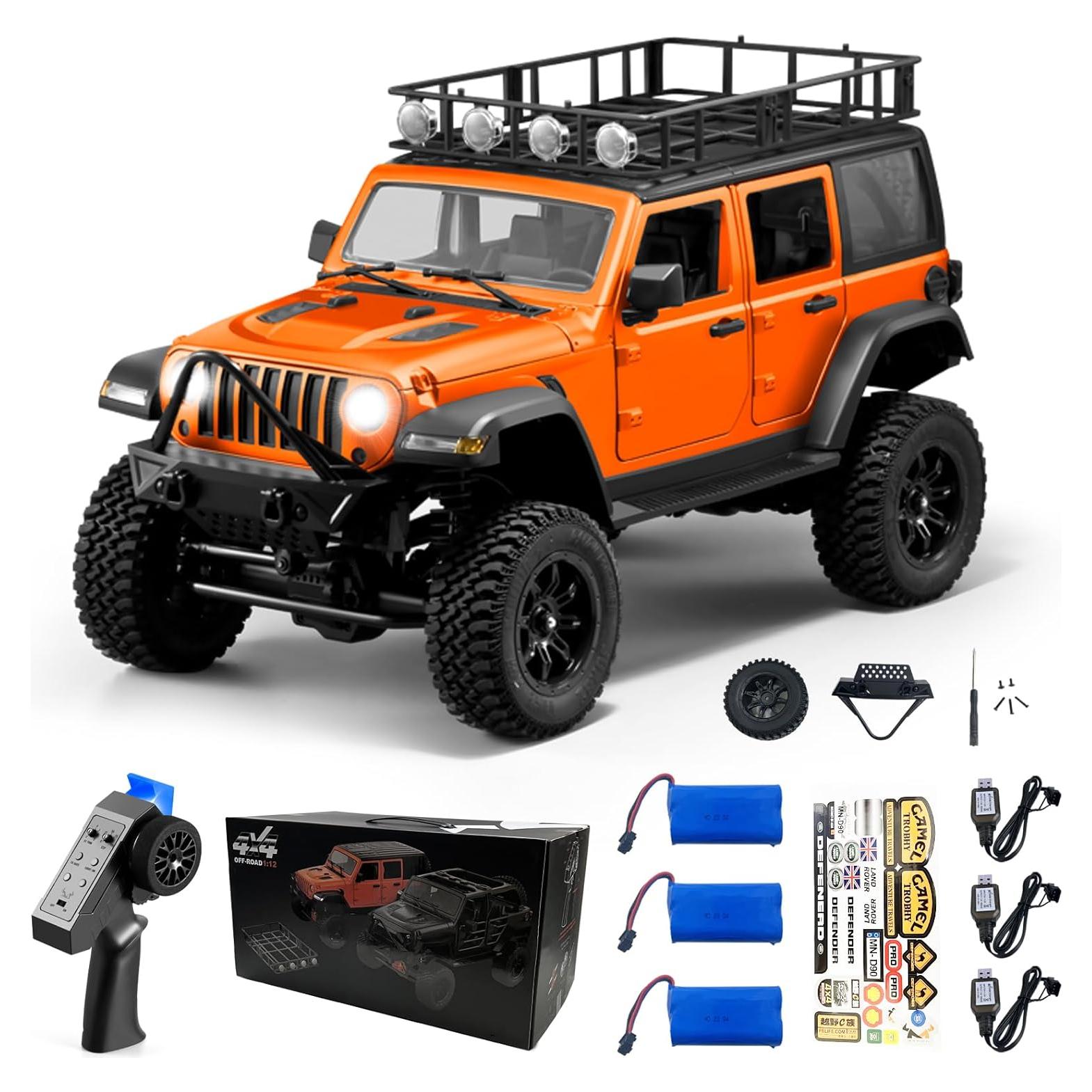Jeep RC Crawler 4WD LEOSO MN128 con 3 Baterías 1500mAh