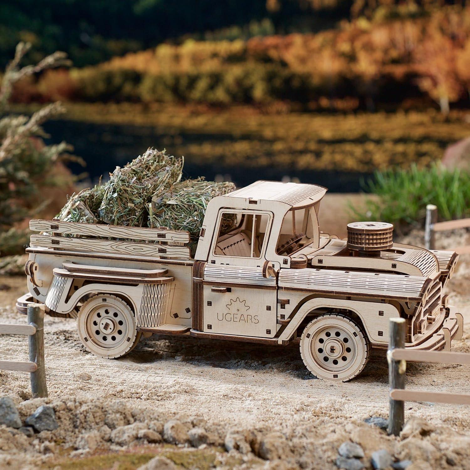 Puzzle 3D de Madera UGEARS Pickup Leñador Chevrolet 3100 - 460 Pcs