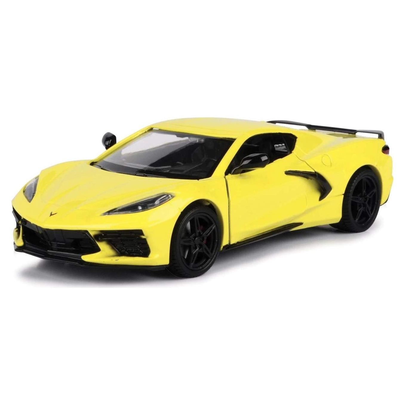 Coche Diecast 1/24 Motor Max Corvette C8 Stingray Amarillo 2020