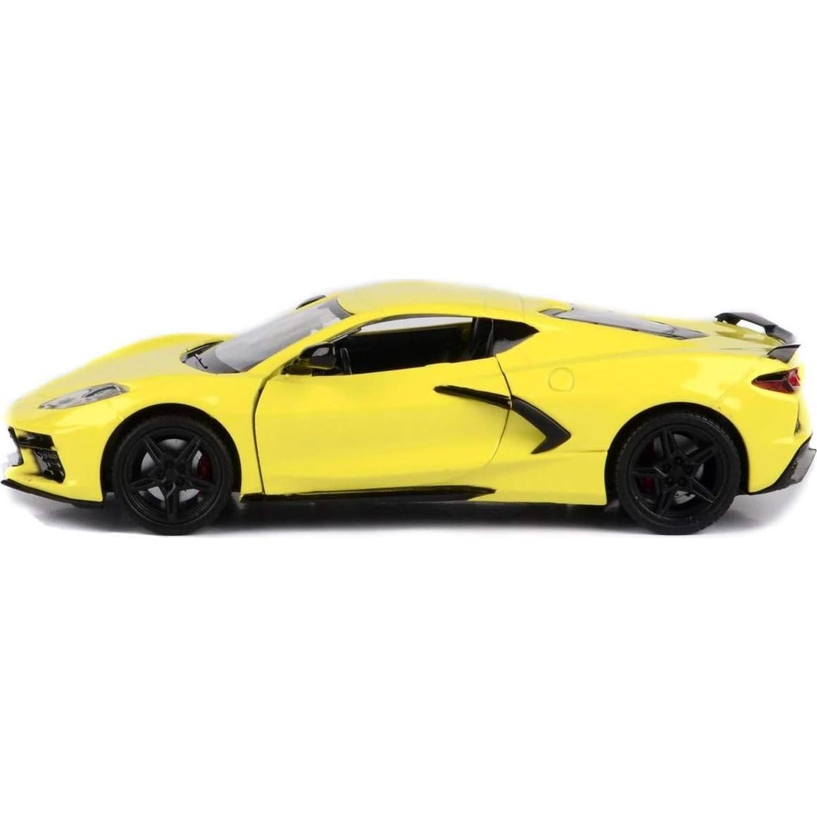 Coche Diecast 1/24 Motor Max Corvette C8 Stingray Amarillo 2020