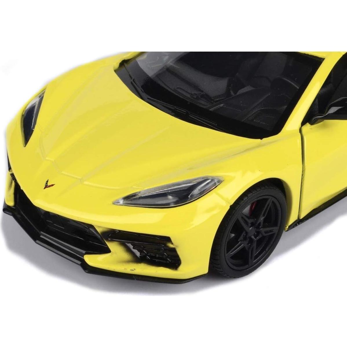 Coche Diecast 1/24 Motor Max Corvette C8 Stingray Amarillo 2020