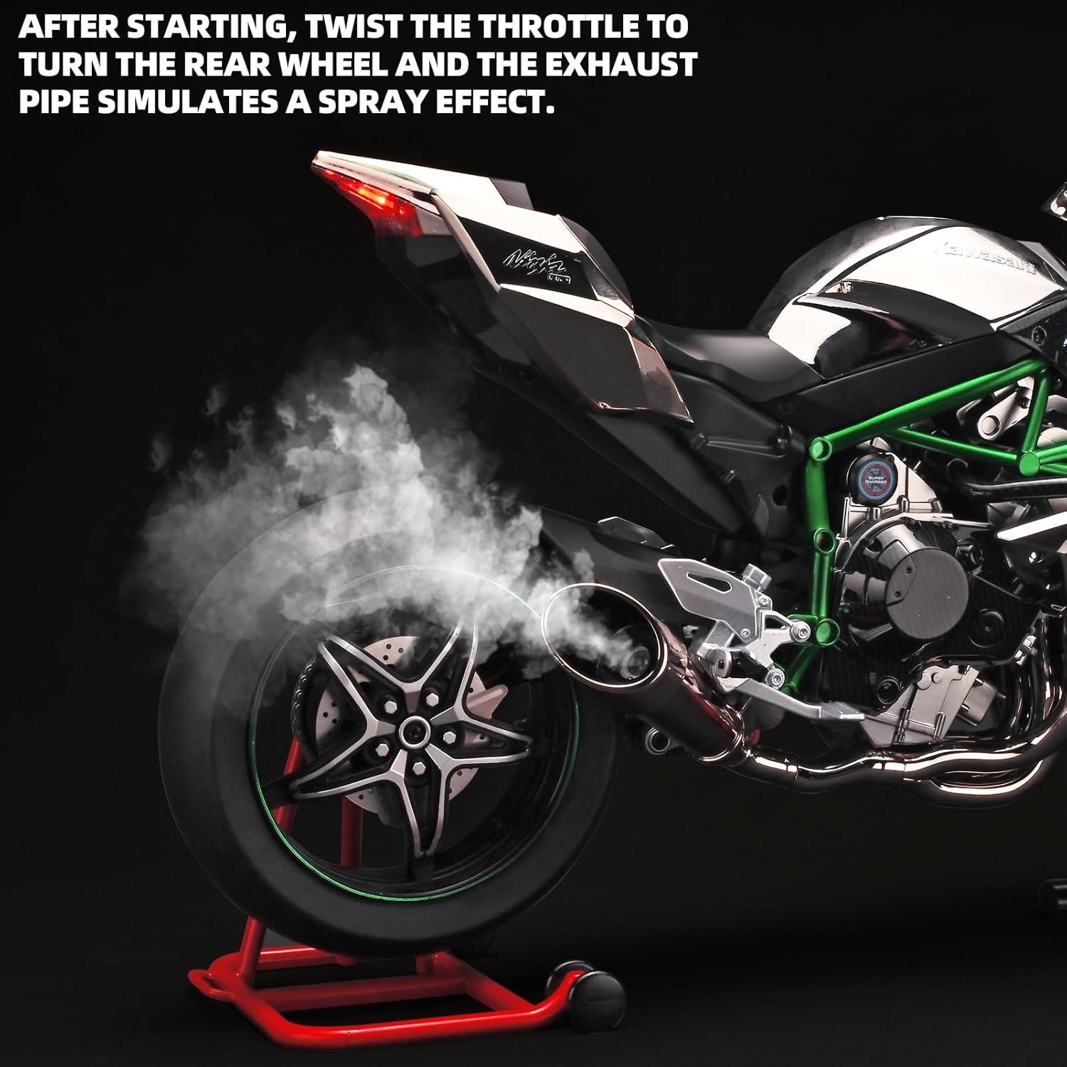 Modelo Die Cast Kawasaki H2R 1:6 Plata - RZAPE