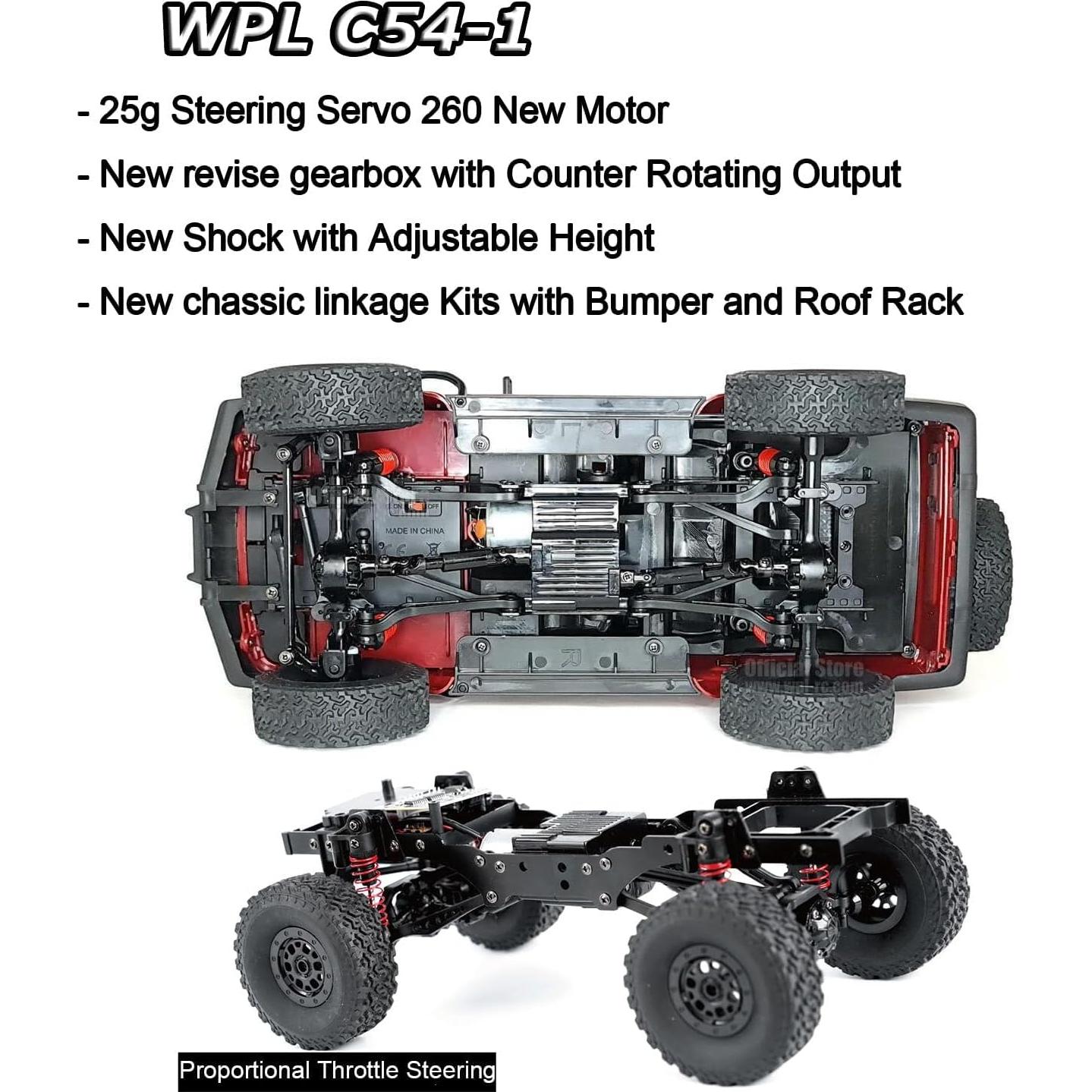 Camión RC WPL C54-1 1/16 4x4 Todo Terreno 20 km/h