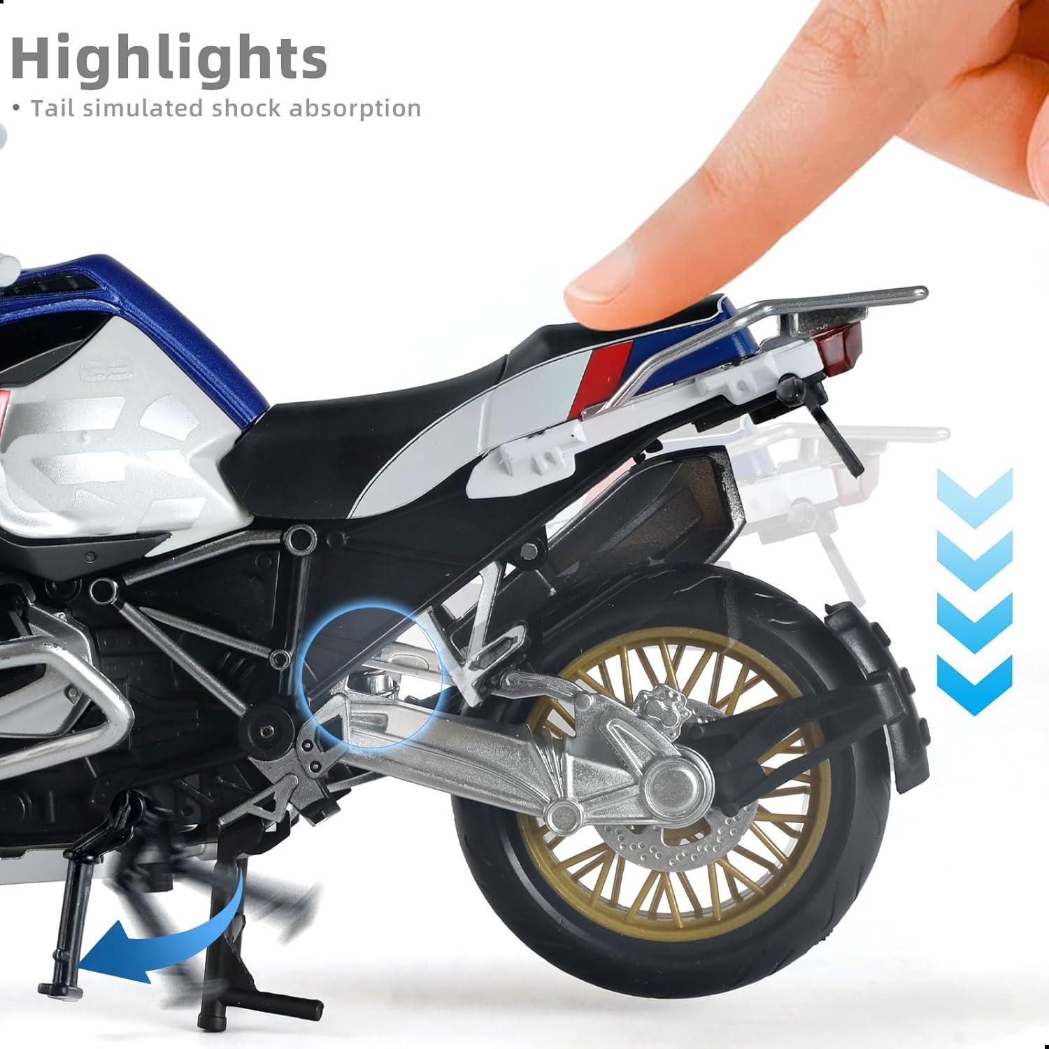 Modelo de Motocicleta Risopen BMW R1250 GS 1:12 Blanco